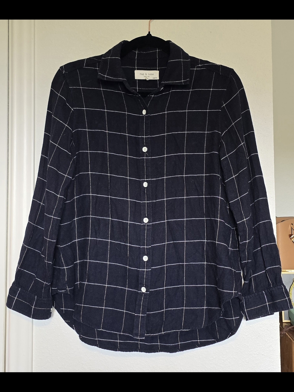 Rag & Bone Quinn Plaid Top Xxs